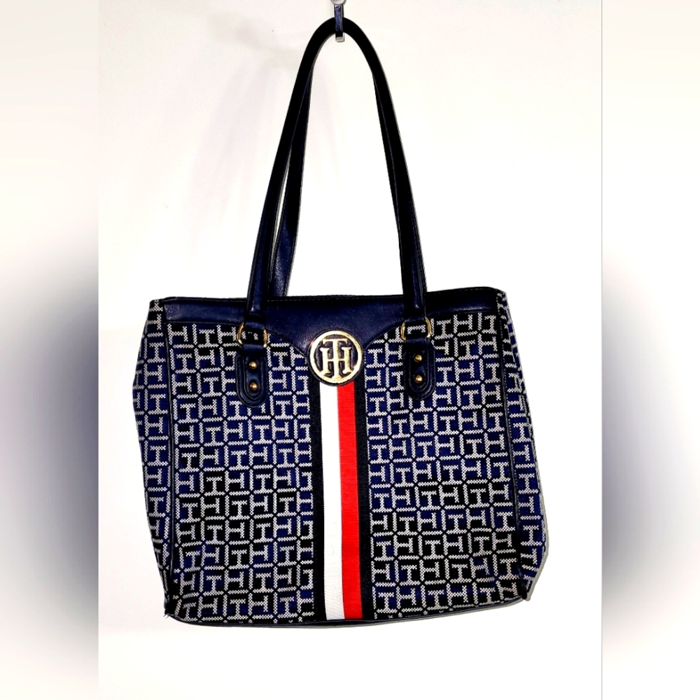 Tommy Hilfiger Jaden Plus Tote Navy Red White